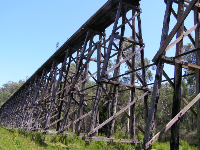 A wooden bridge